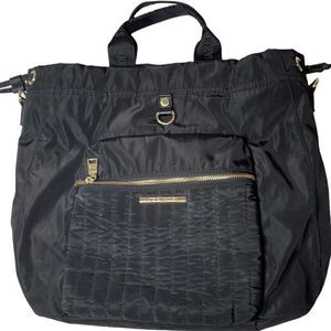 Steve Madden Brue Black Tote Bag.